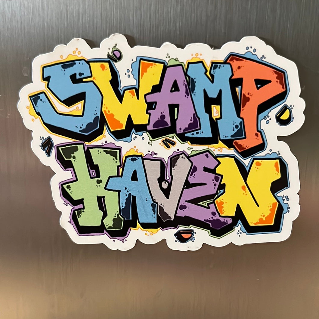 Graffiti Swamp Haven Magnet